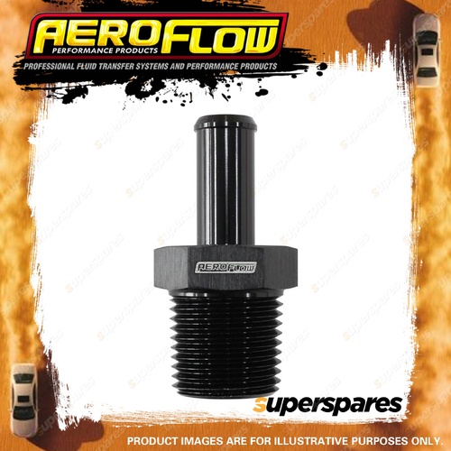 Aeroflow Male NPT To AN Barb Straight Adapter 3/8"To -6 Hose Black Finish