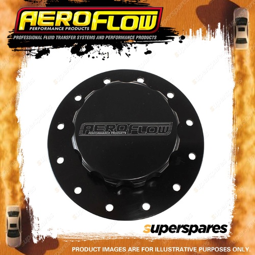 Aeroflow Screw-On Fuel Cell Cap Assembly + Bolts And Gasket Black