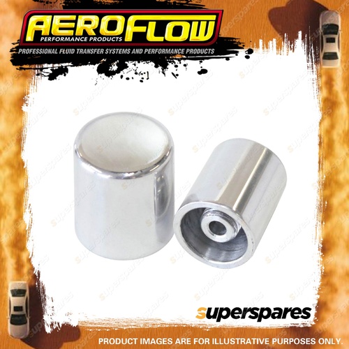 Aeroflow Billet A/C Charge Port Cover for -6 And -8 Large Port Fitting