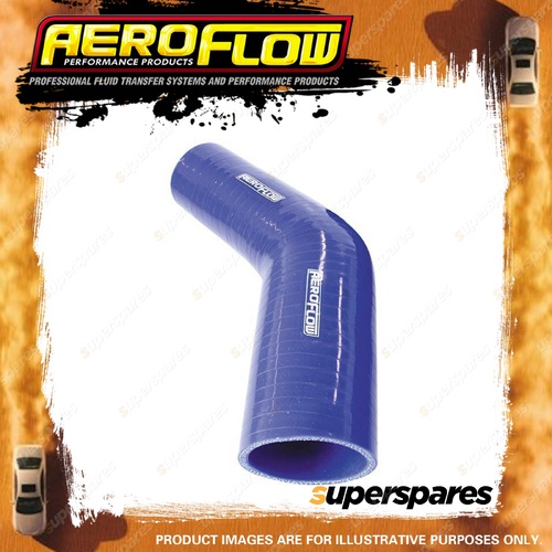 Aeroflow 45 Degree Silicone Hose Reducer/Expander 75-63mm 3"-2-1/2" I.D Blue