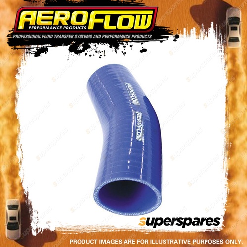 Aeroflow 23 Degree Silicone Hose Elbow 57mm 2-1/4" I.D Blue Finish