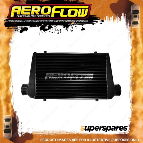 Aeroflow Aluminium Intercooler With 3" Inlet/Outlets Black 600 X 300 X 76Mm