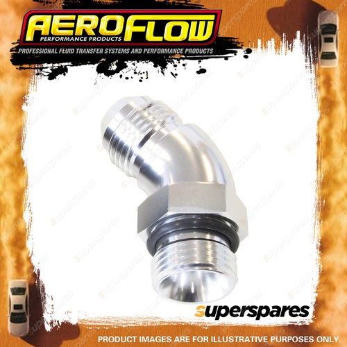 Aeroflow Orb To Male An Full Flow Adapters Silver 45 45 Degree -10 to -8