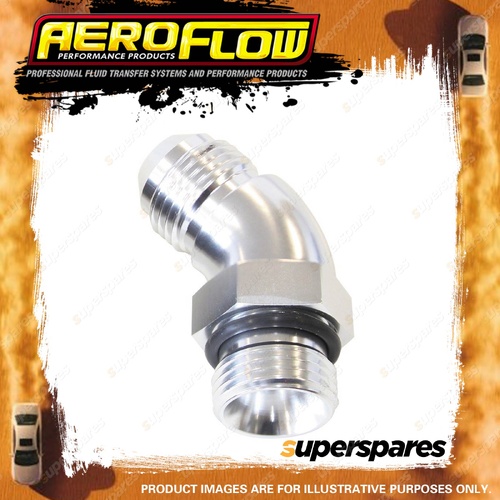 Aeroflow Orb To Male An Full Flow Adapters Silver 45 45 Degree -20 to -16