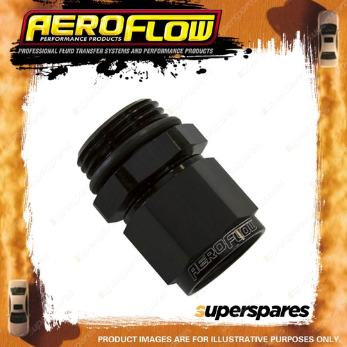 Aeroflow Brand Orb To Female Adapter -8 ORB to -6 AN Black Finish