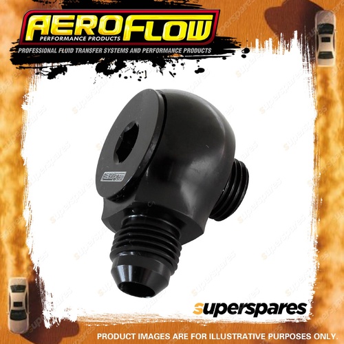 Aeroflow 90 Degree Low Profile -10 ORB To -6 AN Male Adapter Black Finish