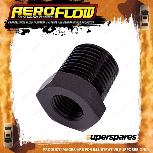 Aeroflow Brand Npt Pipe Reducer Black 1/4" Npt Male 1/8" Npt Female