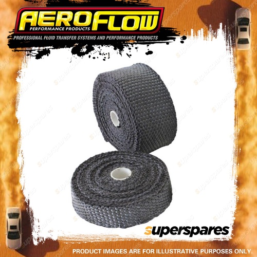 Aeroflow Exhaust Insulation Wrap 2" Wide 50Ft Length Black Hose Fitting