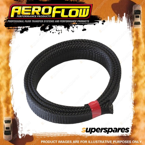 Aeroflow 1" 1 Meter Heat Flex Braid Black Tight Weave High Coverag