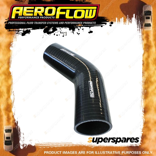 Aeroflow Brand 45 Degree Silicone Hose Elbow 88.9mm 3-1/2" I.D Black