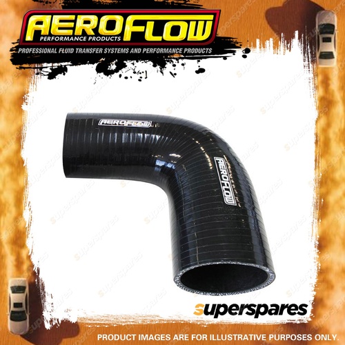 Aeroflow 90 Degree Silicone Hose Reducer/Expander 75-63mm 3"-2-1/2" I.D Black