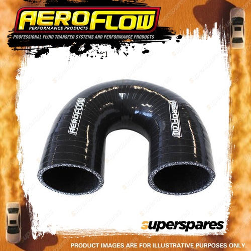 Aeroflow Brand 180 Degree Silicone Hose Elbow 25mm 1" Diameter Black