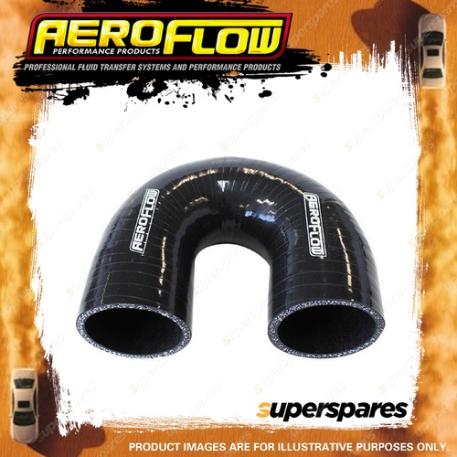 Aeroflow 180 Degree Silicone Hose Elbow 38mm 1-1/2" Diameter Black