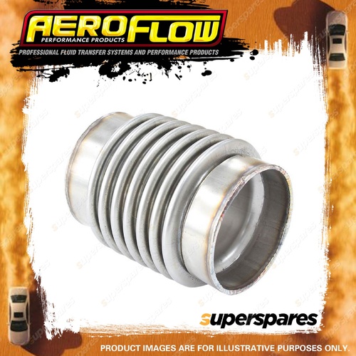 Aeroflow 3-1/2" I.D Exhaust Flex Pipe Joint 4" Long 304 Stainless Steel