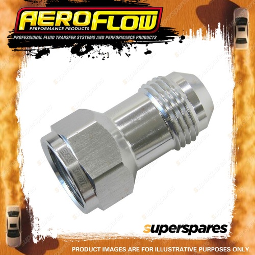 Aeroflow AN Female To Male Extension -8 AN To -8 AN Silver Finish