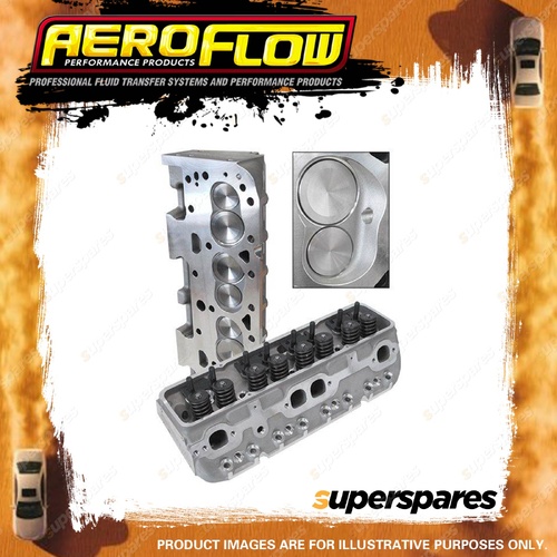 Aeroflow Complete Aluminium Cylinder Heads Pair 180Cc Runner With 64Cc Chamber