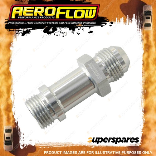 Aeroflow Brand ORB To Male AN Extension -6 AN Silver Finish Hose Fitting