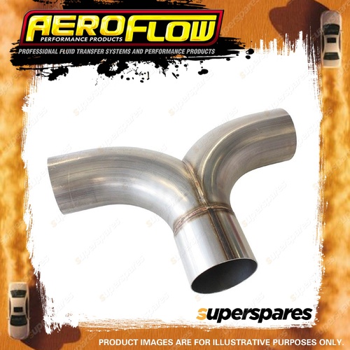 Aeroflow Brand Stainless Steel Y-Pipe 3-1/2 Inch O.D Hose Fitting