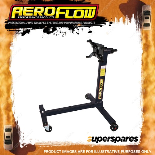 Aeroflow Engine Stand H-Frame 1000lb 453kg max. load 4 wheels Black