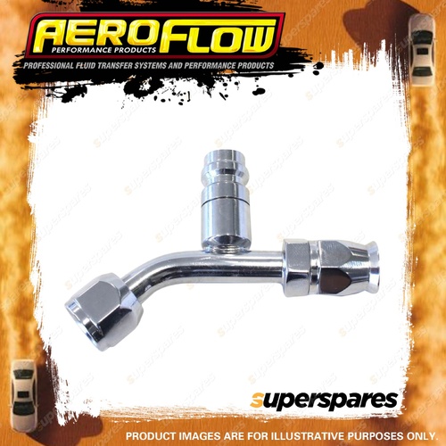 Aeroflow Brand 45 Degree With Charge Port A/C Fitting -6 AN Hose Adaptor