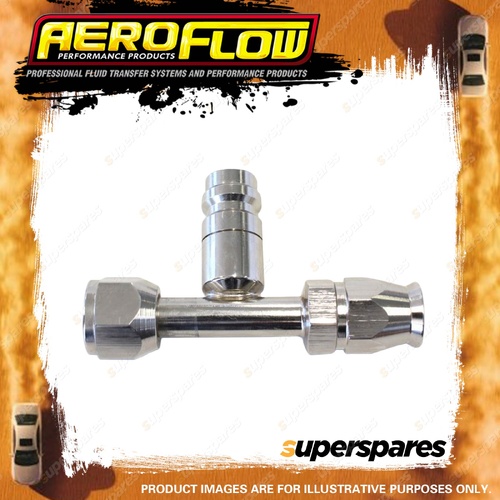 Aeroflow -6 Airconditioning Fitting With Charge Port Straight Hose Adaptor