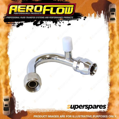 Aeroflow Brand 135 Degree With Charge Port A/C Fitting -8 AN Hose Adaptor