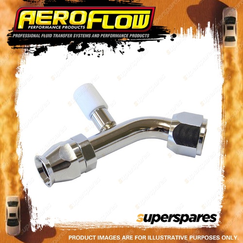 Aeroflow Brand 45 Degree With Charge Port A/C Fitting -8 AN Hose Adaptor