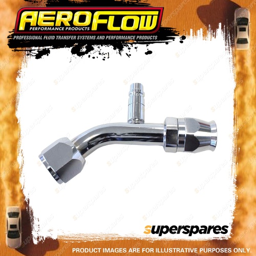 Aeroflow Brand 45 Degree With Charge Port A/C Fitting -10 AN Hose Adaptor