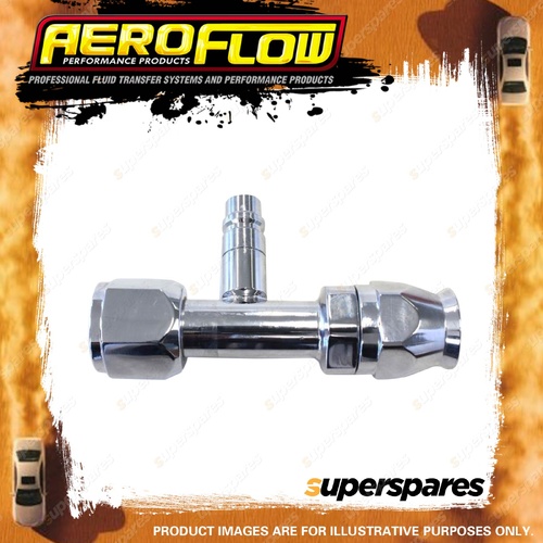 Aeroflow -10 Airconditioning Fitting With Charge Port Straight Hose Adaptor