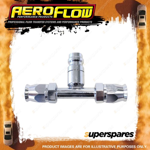 Aeroflow Brand A/C Straight Inline -6 AN Fitting With Charge Port