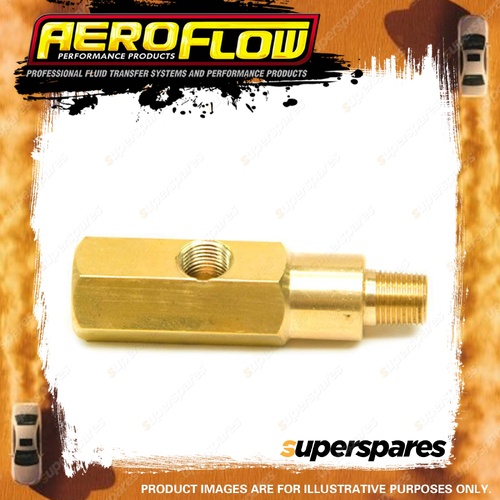 Aeroflow Oil Pressure Gauge Adapter 1/8" NPT Male/Female 1/8" NPT Thread