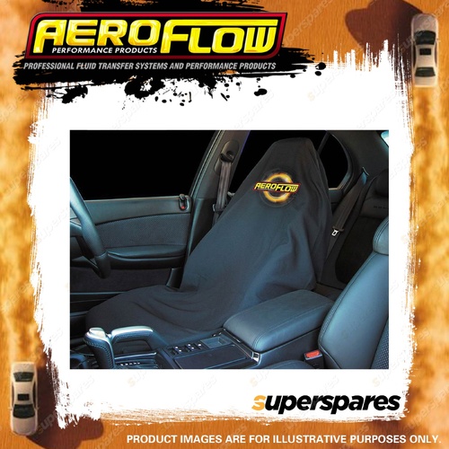 Aeroflow Mechanic Throw Over Seat Cover Black With Yellow Aeroflow Logo