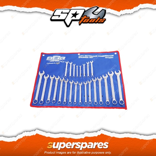 888 Series 24Pcs Combination ROE Spanner Set - Metric / SAE Wrench Cr-V Steel