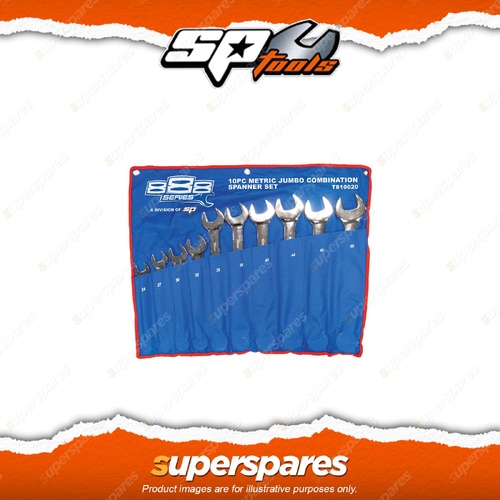 888 Series 10Pcs Combination ROE Spanner Set - Jumbo Metric Wrench Cr-V Steel