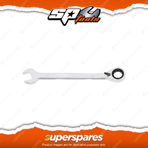 888 Series 7/16" Gear Reversible ROE Spanner - SAE 15Deg Offset Chrome Plated