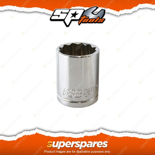 888 Series 1/2" Drive Socket - 10mm 12 Point Metric Individual Cr-V Steel