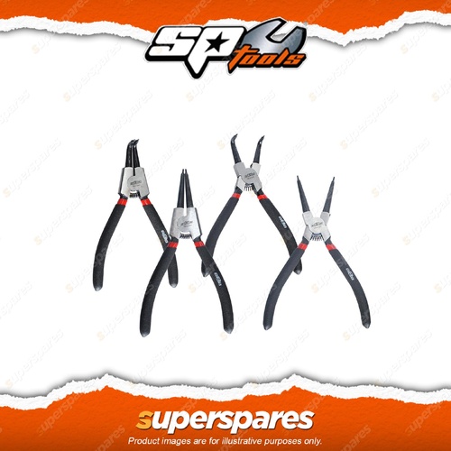 888 Series 4Pcs 175mm Circlip Pliers Set - Straight Bent Internal Spring Handle