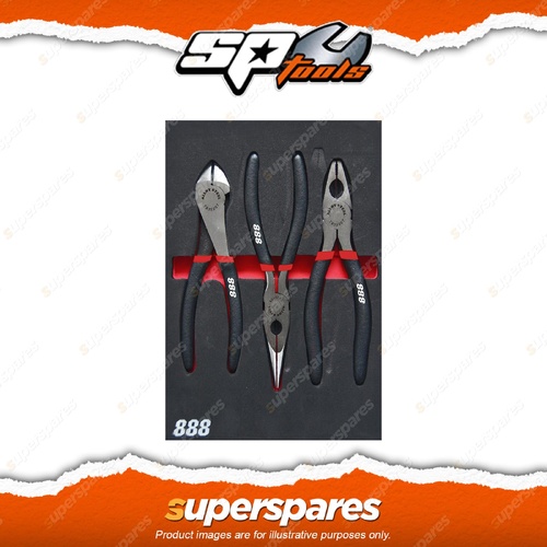 888 Series 3Pcs Plier / Cutter Set In Eva - Combination Long Nose Plier Durable