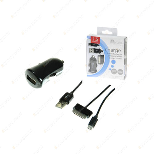 Aerpro 12V In-Car USB Charger - with Samsung Tablet Connector 2.1A Charge