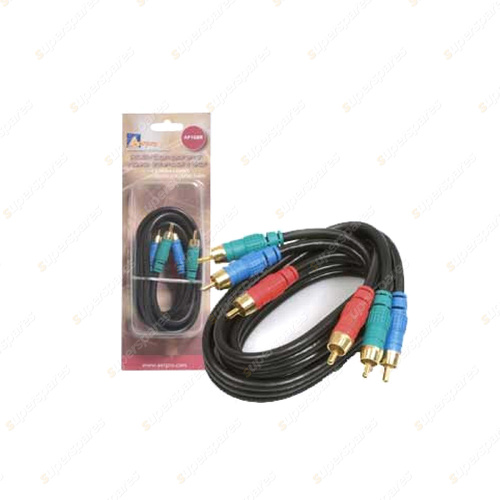 Aerpro 1M Audio / Video Lead - 75 Ohm Coaxial Cable Red Green & Blue Colour Code