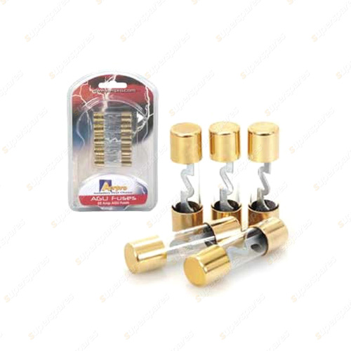 Aerpro 50 Amp AGU Type Fuses - with Gold Plated End Caps Package of 5