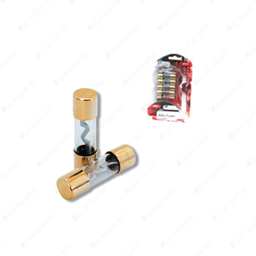 Aerpro 60 Amp AGU Type Fuses - with Gold Plated End Caps Package of 5