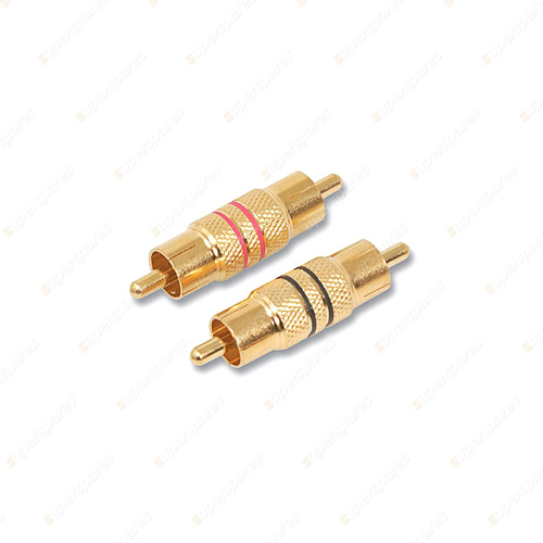 Aerpro Male to Male Adaptor - Gold-plated Colour Coded Adaptor Packet of 2