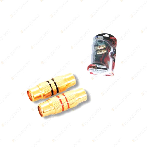 Aerpro RCA Adaptor Sockets - Colour-coded Terminals 1 Red & 1 Black Packet of 2