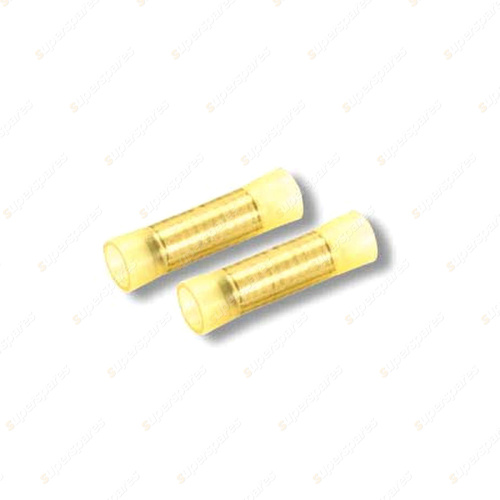 Aerpro 12/10 Gauge Butt Terminals - 12 Translucent Yellow Packet of 12