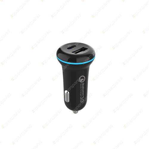 Aerpro PD & QC3.0 Dual USB In-Car Charger - Plugs Into Vehicle Accessory Socket