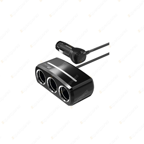 Aerpro Triple Accessory Socket Power Adaptor - 12/24V 0.8M Cable Length