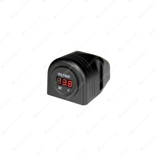 Aerpro Surface Mount LED Voltmeter - 12V/24V DC LED Voltage Display Heavy Duty