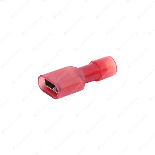 Aerpro 6.6mm Female Spade Terminal Insulated Red - 22/16GA, 0.5-1.5mm 100 Pcs