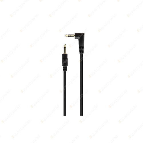 Aerpro 3.5mm AUX Audio Cable - 1 Metre Length with Black Right Angle Plug